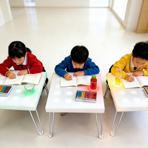 Simple Style Student Folding Desk with Led Color Change