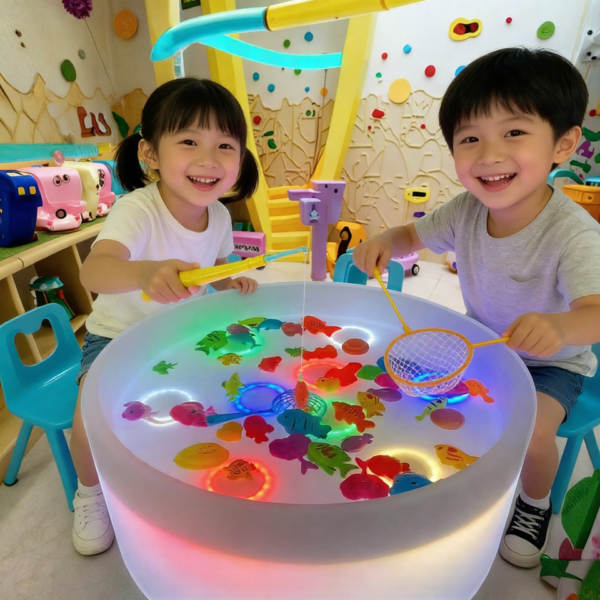 Portable Pretend Play Light up Sand Table Art Educational Toys